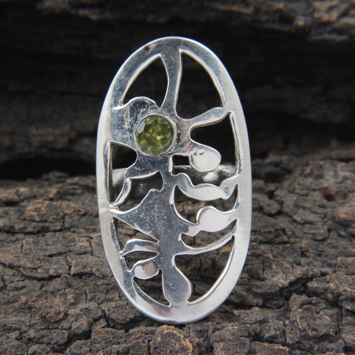 Peridot Ring 925 Sterling Silver Handmade Natural Faceted Gemstone Oval Ring August Birthstone Jewelry Rings For Women