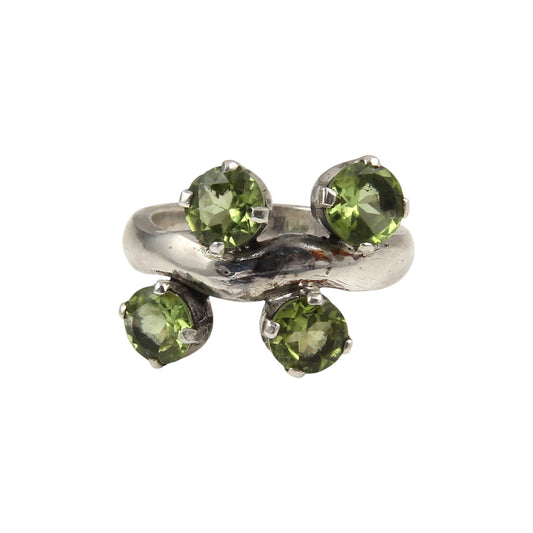 Peridot Ring 925 Sterling Silver Handmade Prong Setting Gemstone Ring August Birthstone Jewelry Rings For Women
