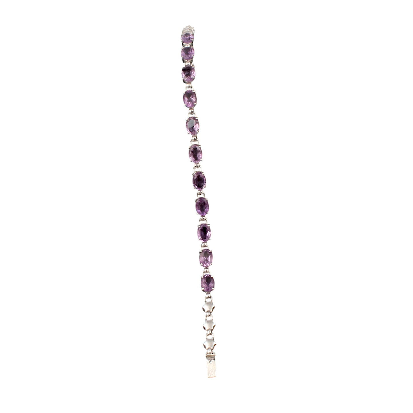 Natural Amethyst Bracelet Amethyst Tennis Bracelet 925 Sterling Silver Amethyst Jewelry February Birthstone Gift For Her