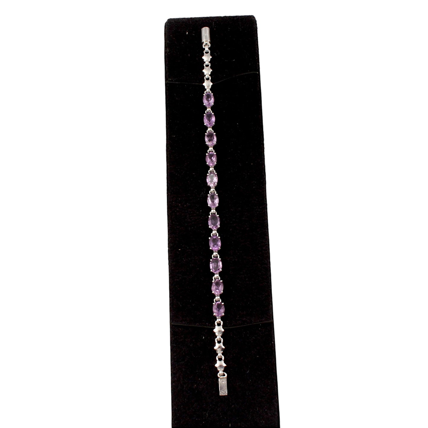 Natural Amethyst Bracelet Amethyst Tennis Bracelet 925 Sterling Silver Amethyst Jewelry February Birthstone Gift For Her
