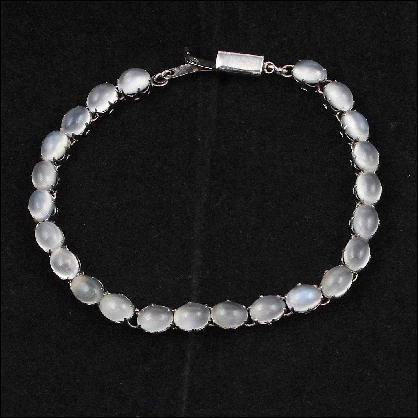 Peach Rainbow Moonstone Bracelet Handmade 925 Sterling Silver Prong Setting Multi Stone Bracelet Jewelry