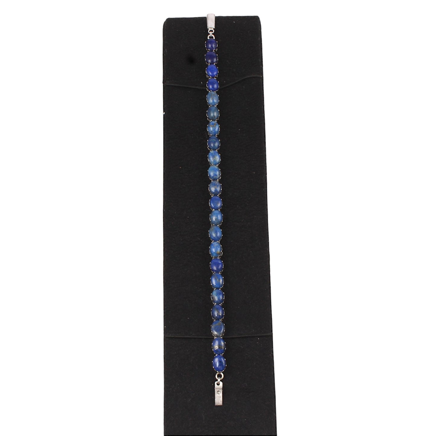 LapisLazuli Bracelet Handmade Solid 925 Sterling Silver Prong Setting Oval Lapis Bracelet