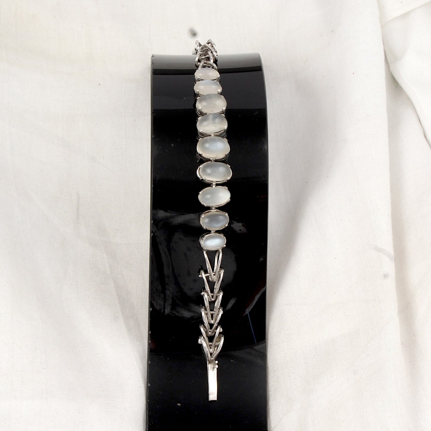 Peach Moonstone Bracelet Handmade 925 Sterling Silver Prong Setting Multi Stone Bracelet Jewelry