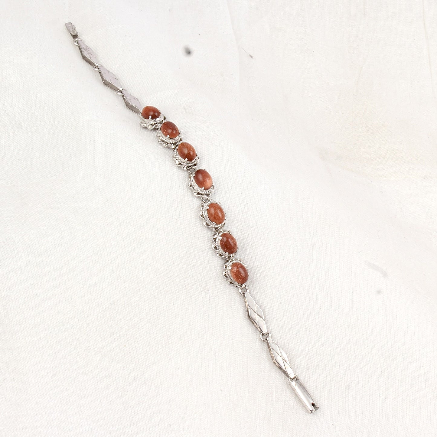 Sandstone Bracelet Handmade 925 Sterling Silver Sunstone Bracelet Designer Twisted Wire Designer Bracelet