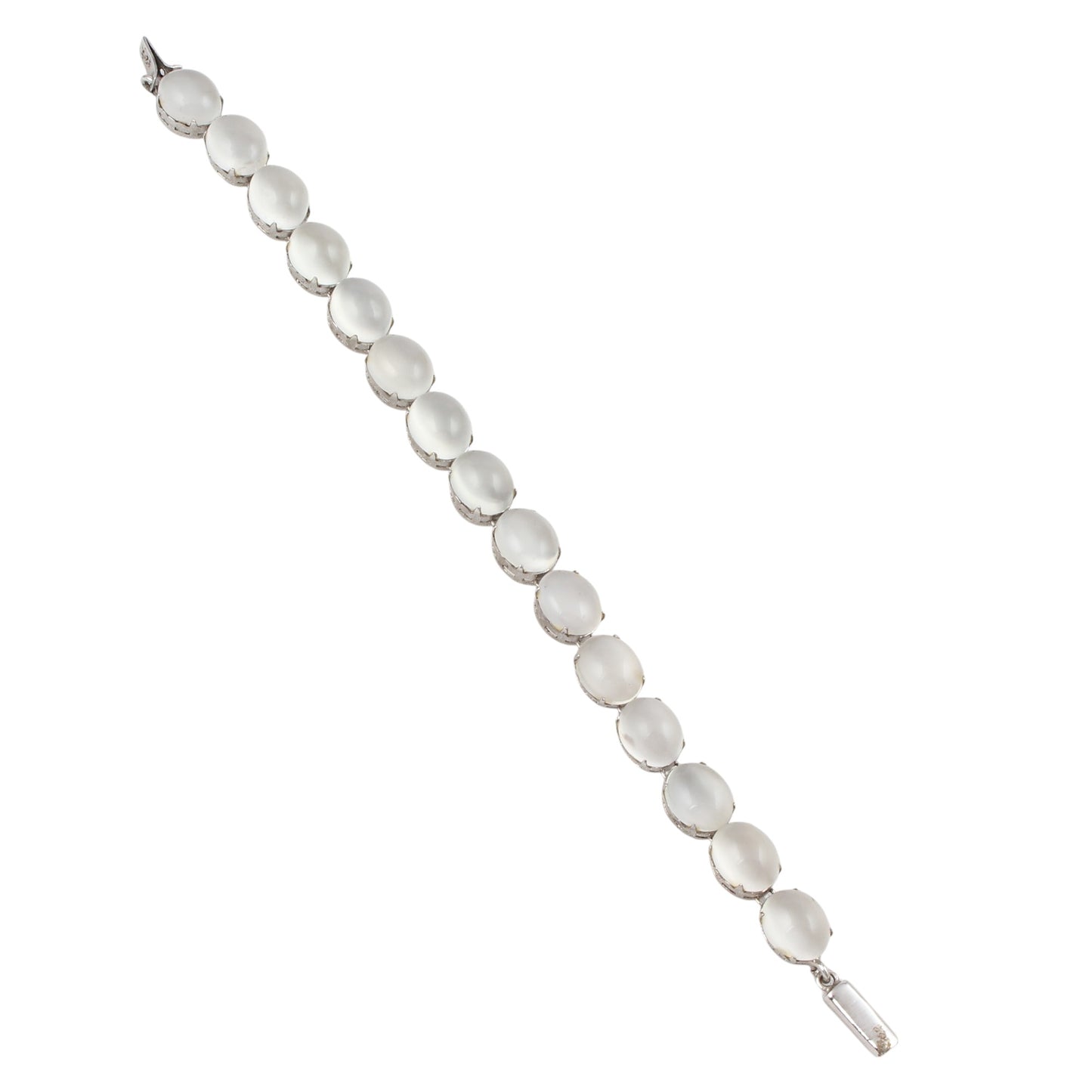 Natural Peach Moonstone Bracelet Handmade 925 Sterling Silver Prong Setting Multi Stone Bracelet Jewelry