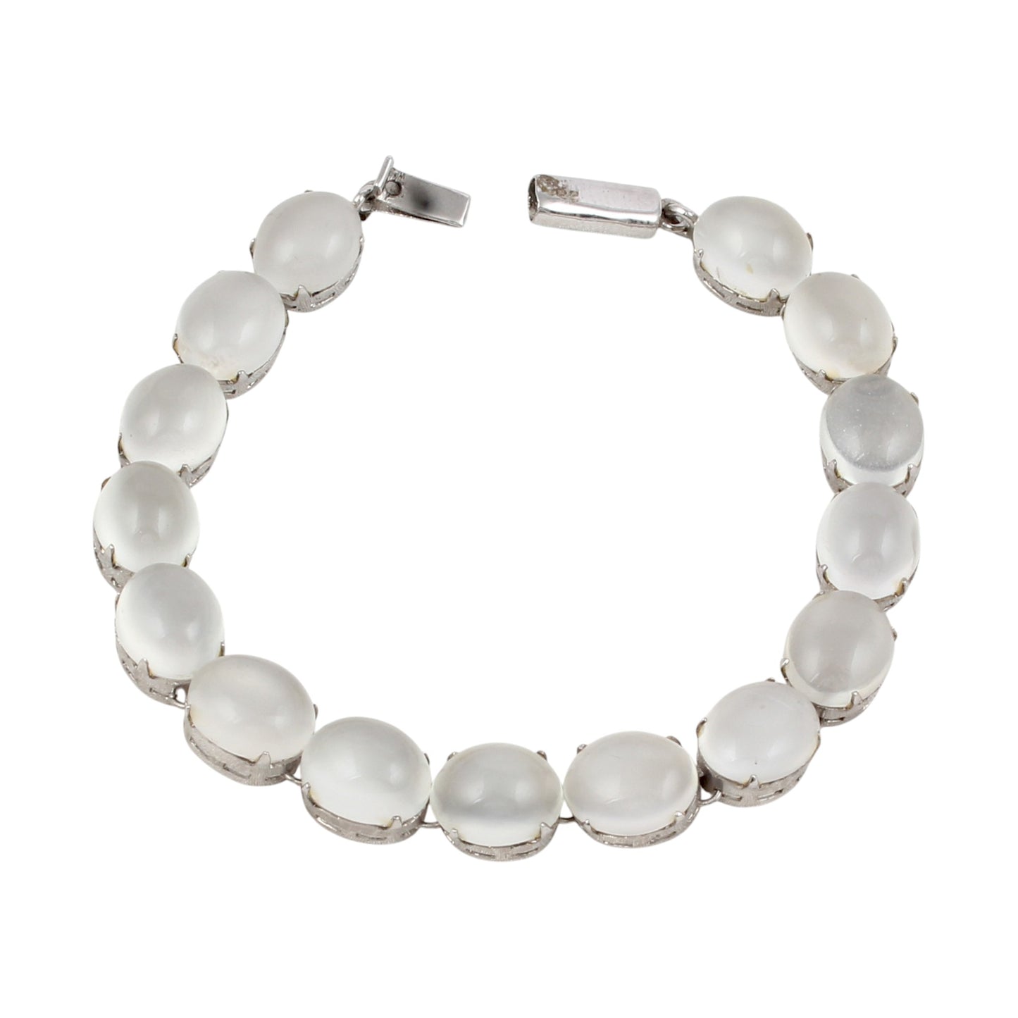 Natural Peach Moonstone Bracelet Handmade 925 Sterling Silver Prong Setting Multi Stone Bracelet Jewelry