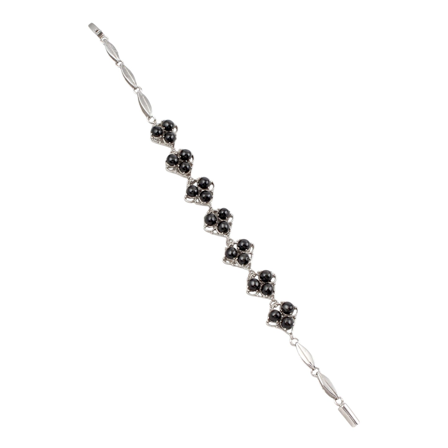 Natural Black Star Bracelet in Sterling Silver Handmade Prong Setting Star Diopside Jewelry Gemstone Wedding Gifts