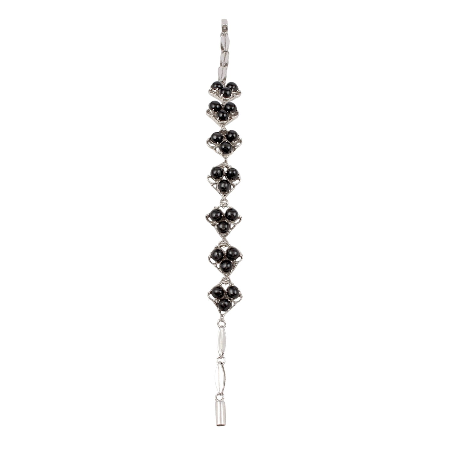 Natural Black Star Bracelet in Sterling Silver Handmade Prong Setting Star Diopside Jewelry Gemstone Wedding Gifts