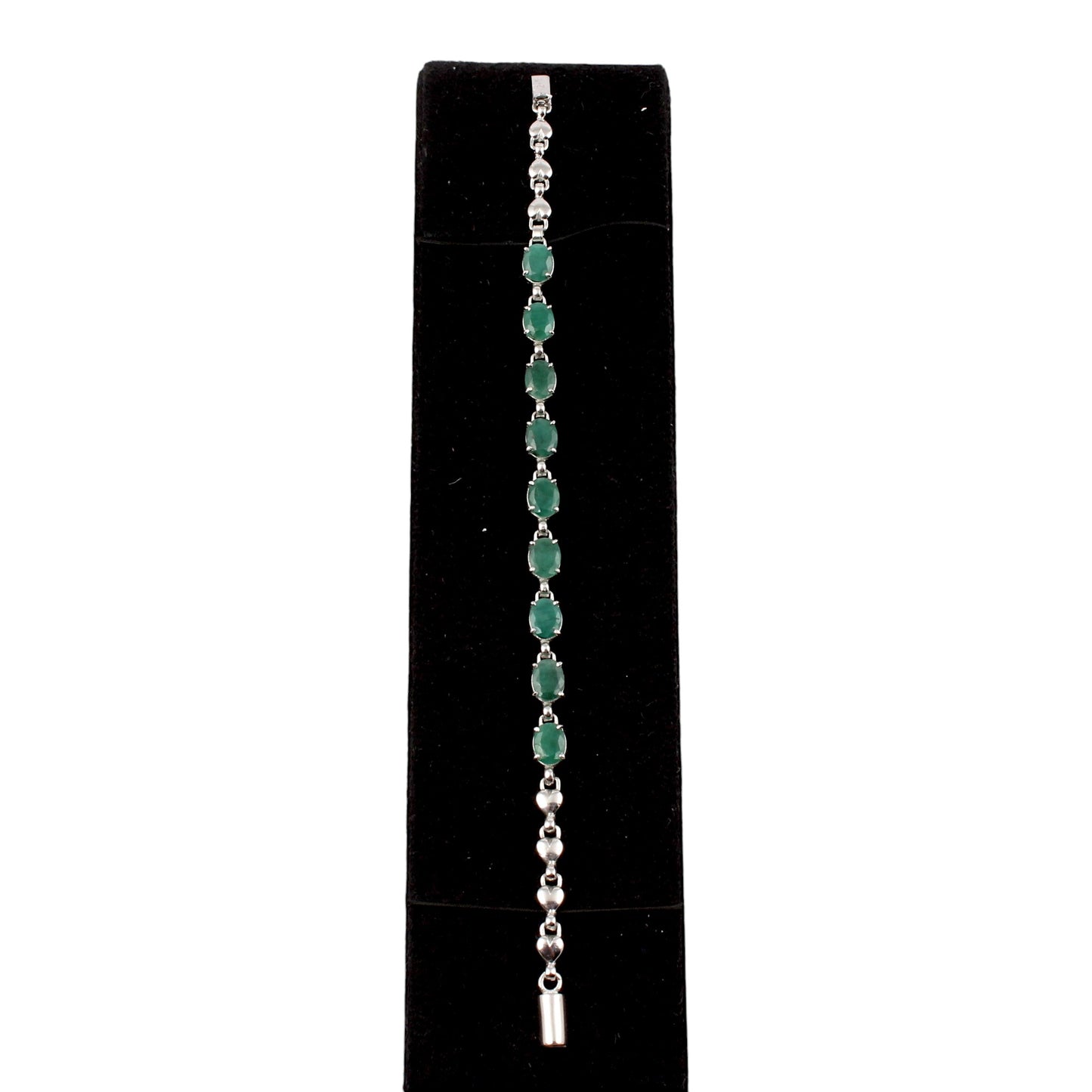 Natural Green Emerald Bracelet Handmade 925 Sterling Silver Prong Setting Faceted Gemstone Tennis Bracelet Jewelry