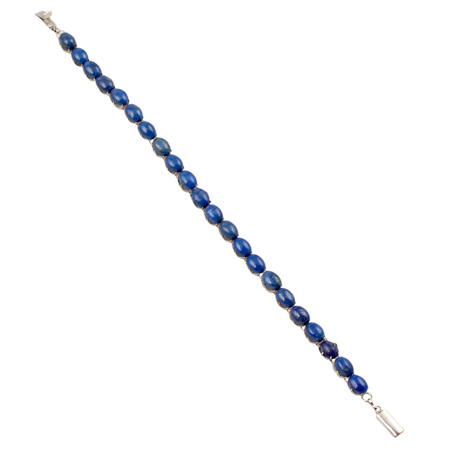 Blue Lapis Lazuli Bracelet Handmade Oval Gemstone 925 Sterling Silver Bracelet Birthday Anniversary Gift For her
