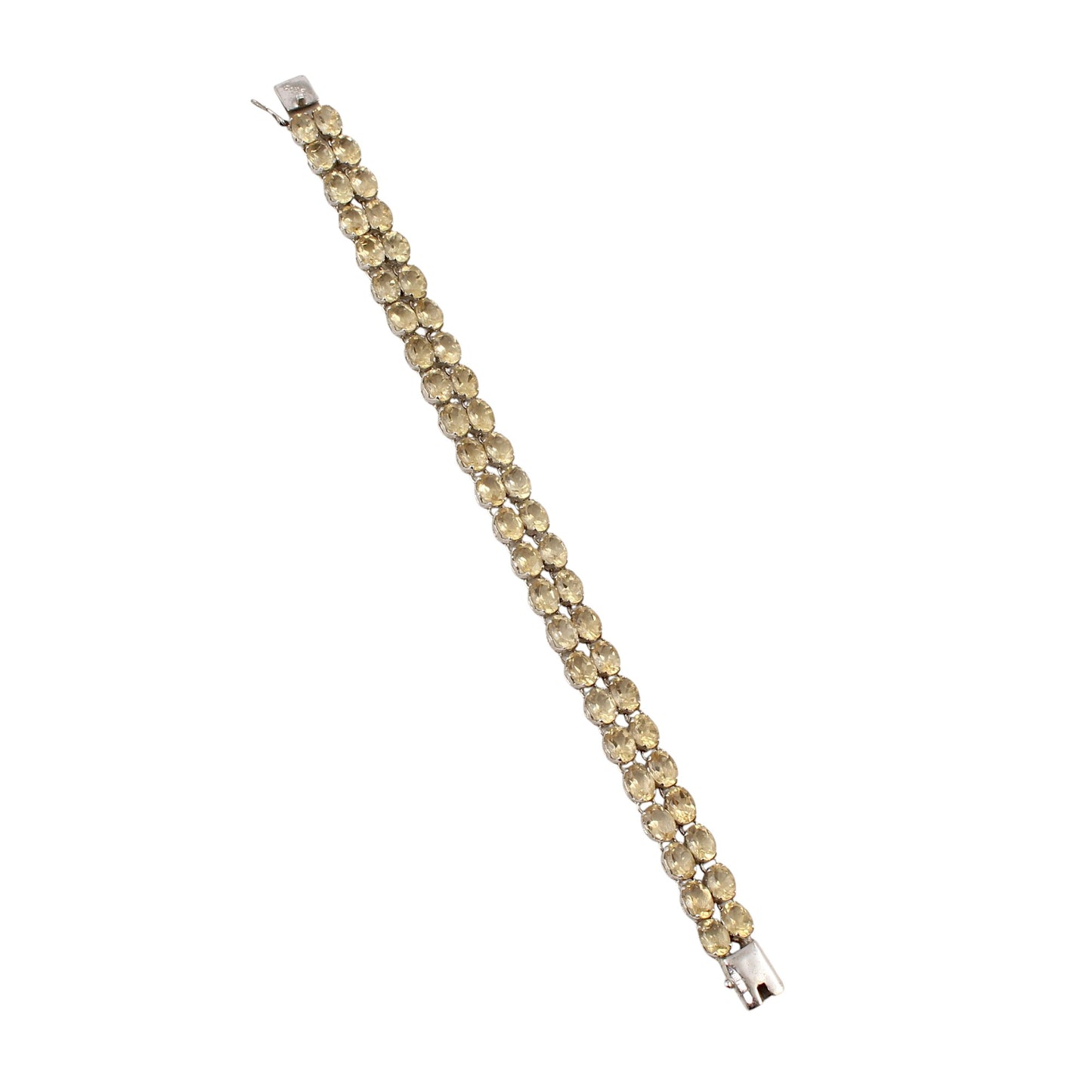 Natural Citrine Tennis Bracelet Handmade Prong Setting 925 Sterling Silver Yellow Citrine November Birthstone Jewelry