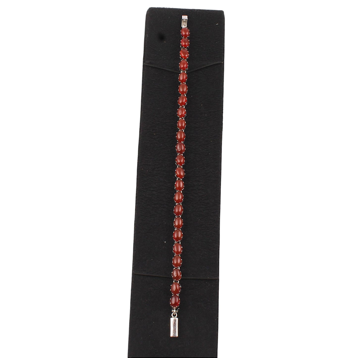 Red Onyx Bracelet Handmade Oval Gemstone Prong Setting 925 Sterling Silver Bracelet Birthday Anniversary Gift For her
