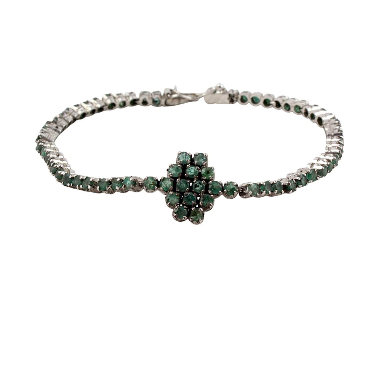 Beautiful Emerald Bracelet May Birthstone 925 Sterling Silver Handmade Minimal Bracelet Jewelry
