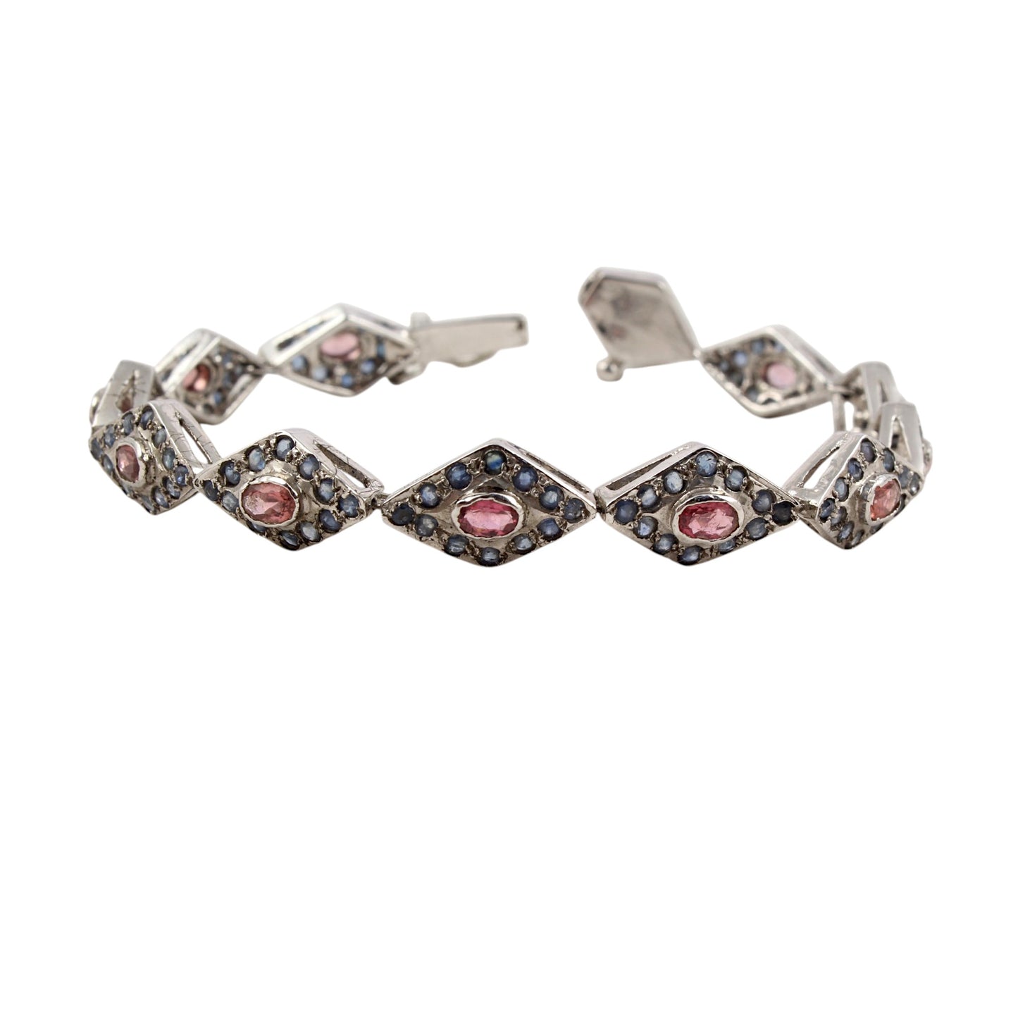 Elegant Garnet Bracelet Wedding Jewelry Handmade 925 Sterling Silver Lovely Gemstone Bracelet