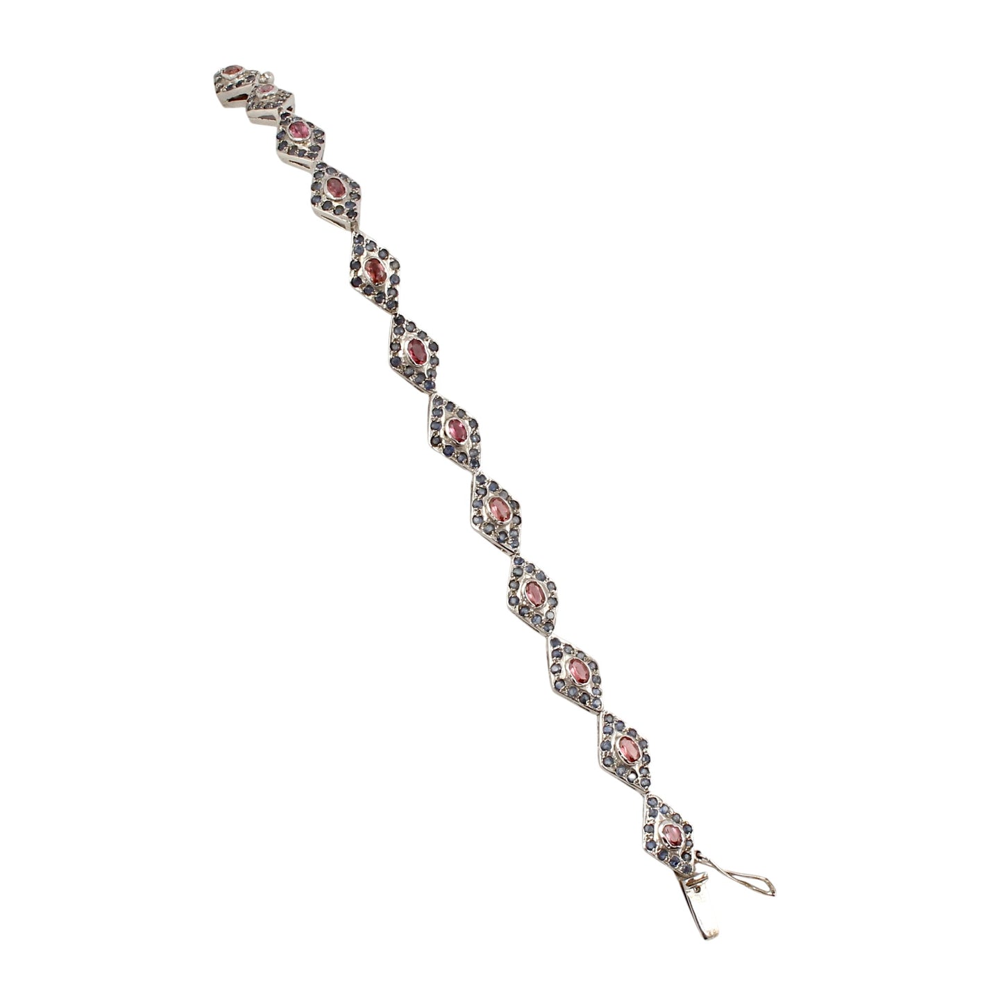 Elegant Garnet Bracelet Wedding Jewelry Handmade 925 Sterling Silver Lovely Gemstone Bracelet