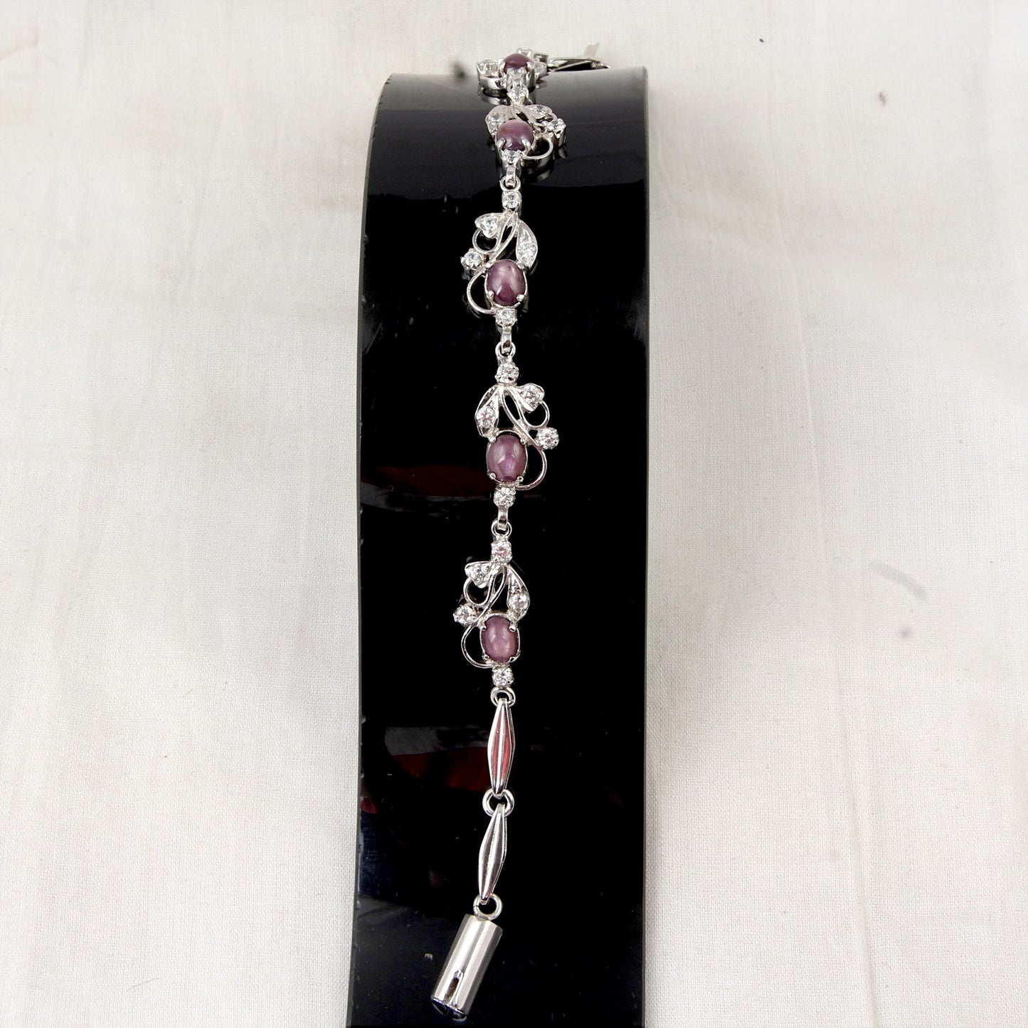 Star Ruby Bracelet with CZ Handmade 925 Sterling Silver Designer Ruby Bracelet Birthday Gift For Her