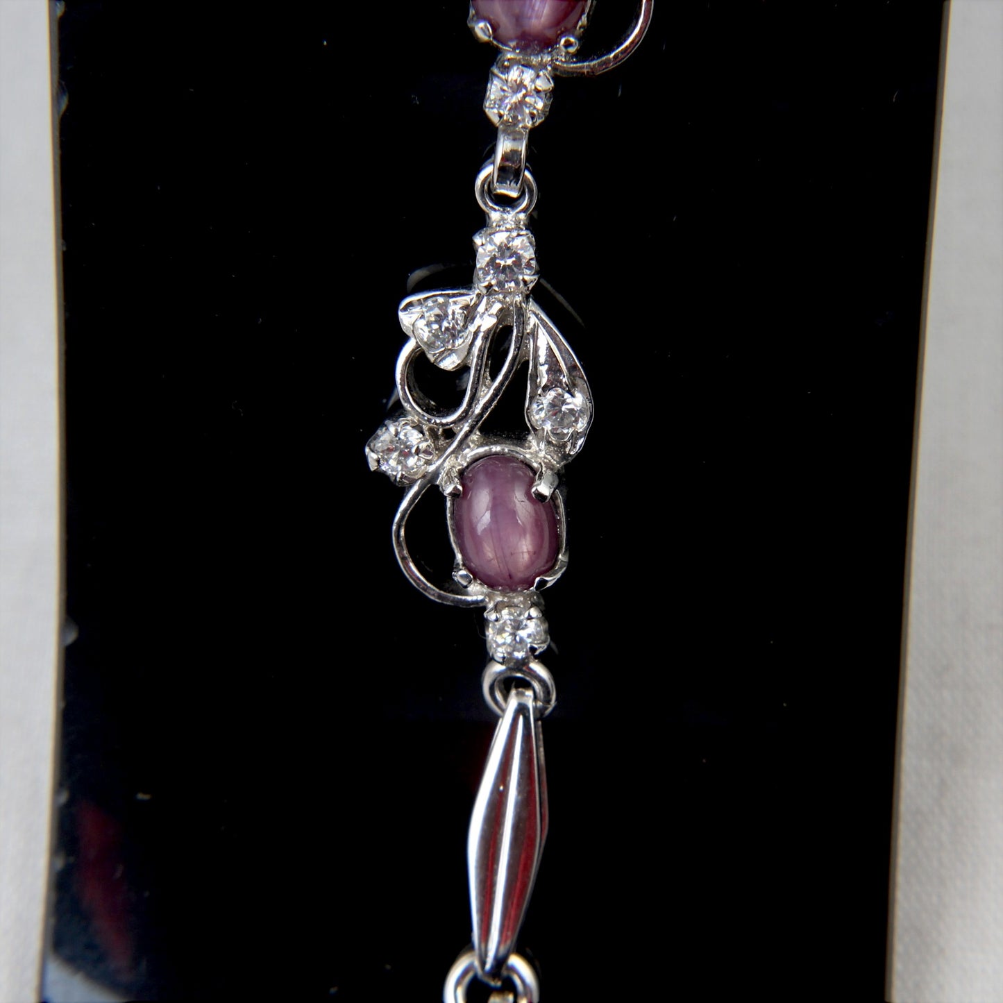 Star Ruby Bracelet with CZ Handmade 925 Sterling Silver Designer Ruby Bracelet Birthday Gift For Her