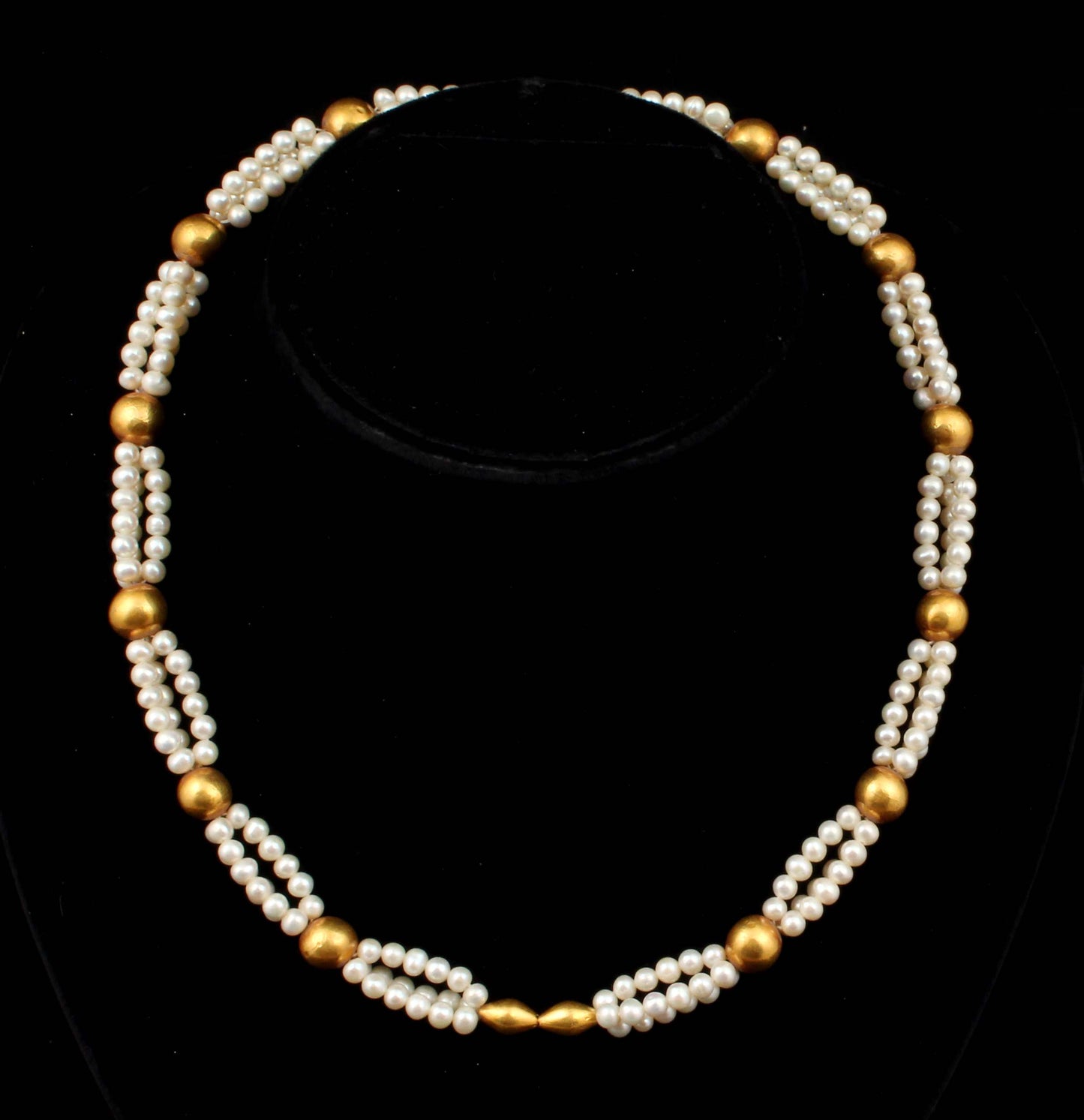 Pearl Gold Plated Ball Round Beads