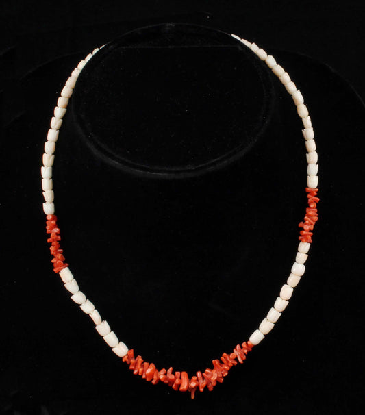 Coral And Pearl Necklace  Beads