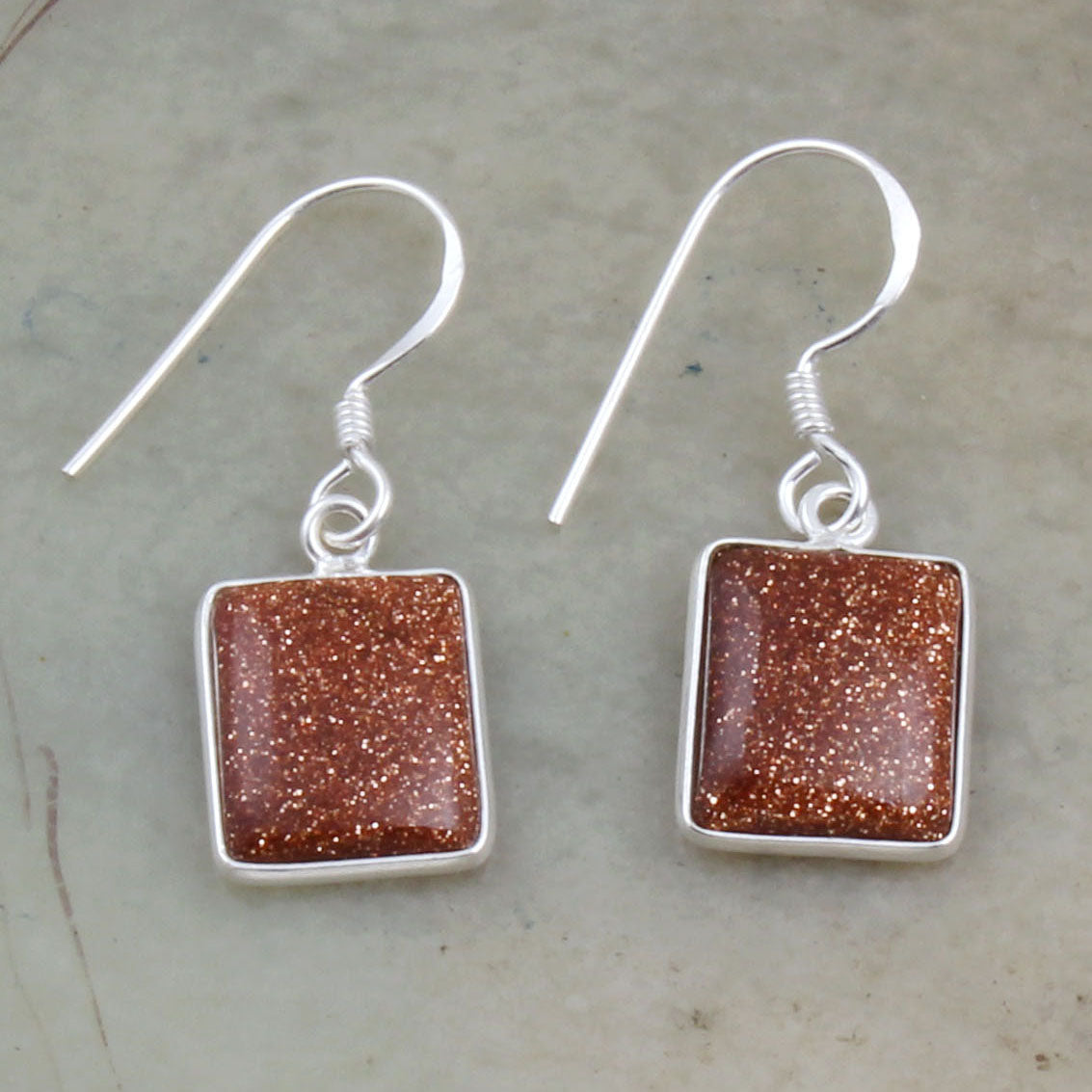 Redsand Stone Sterling Silver Earrings