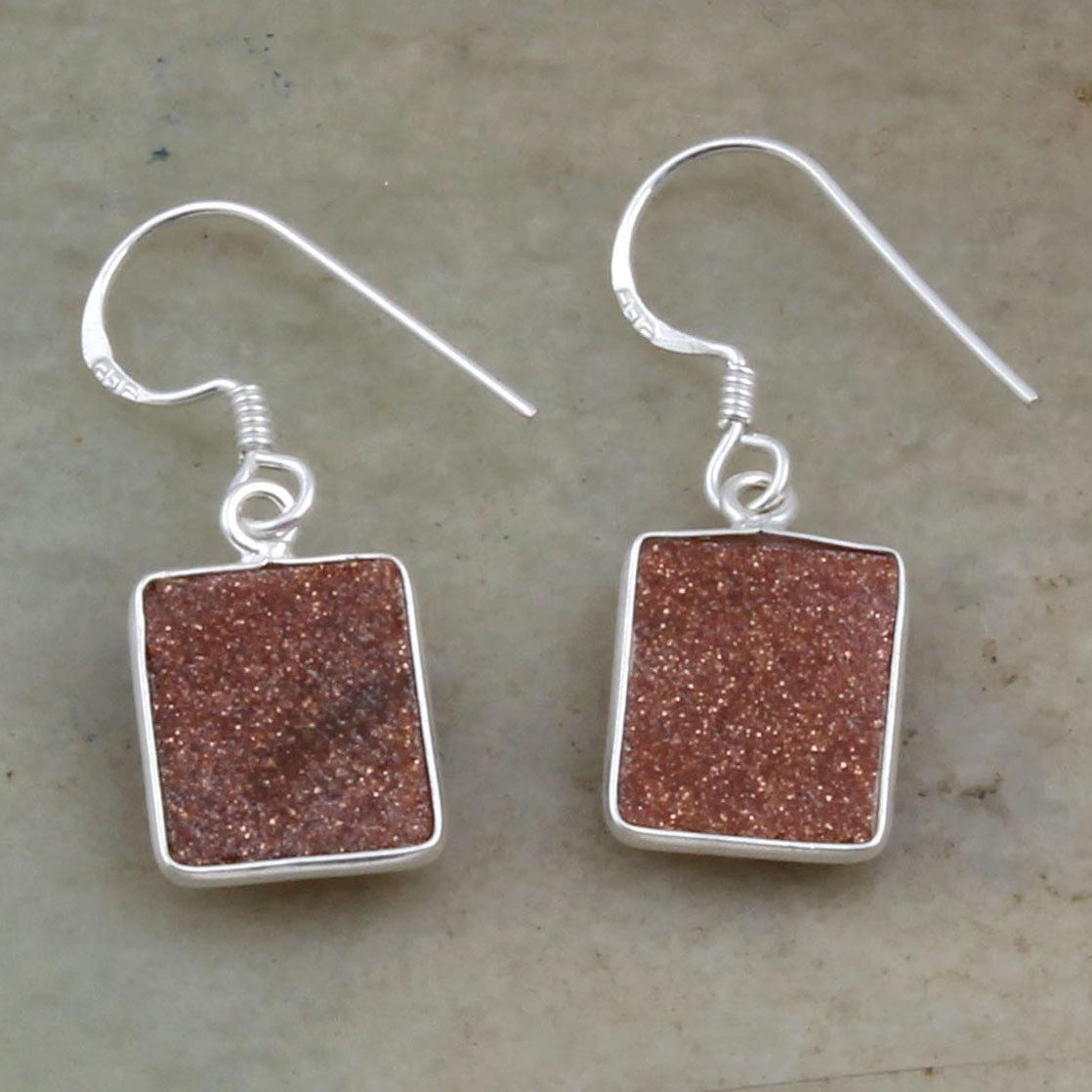 Redsand Stone Sterling Silver Earrings