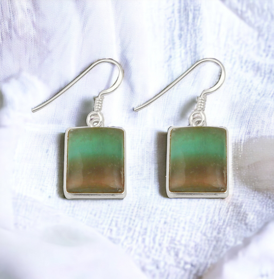 Fluorite Sterling Silver Earrings