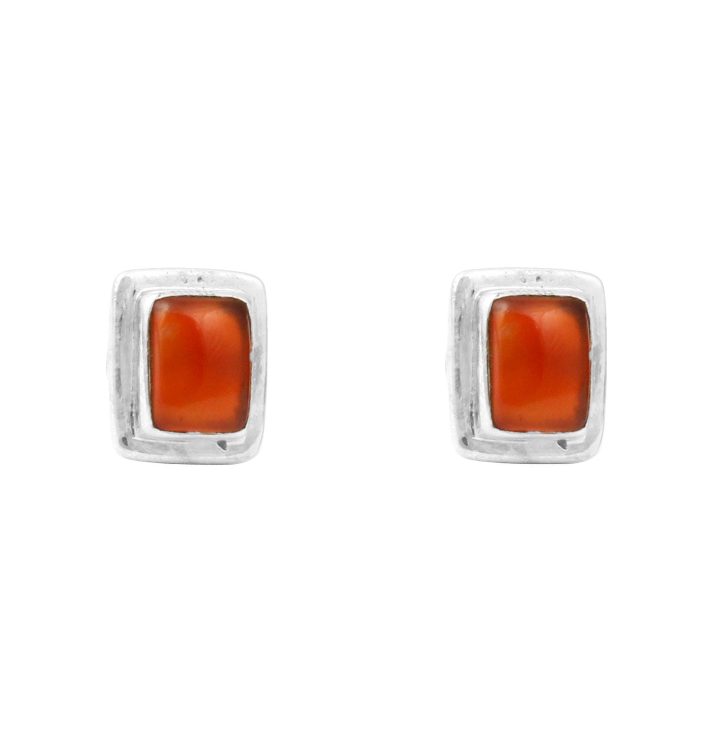 Natural Carnelian 925 Sterling Silver Earrings Handcrafted Gemstone Jewelry