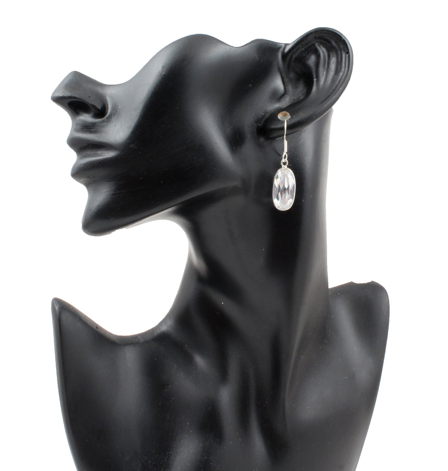 Dainty Cubic Zirconia Dangle Earrings 925 Sterling Silver Jewelry