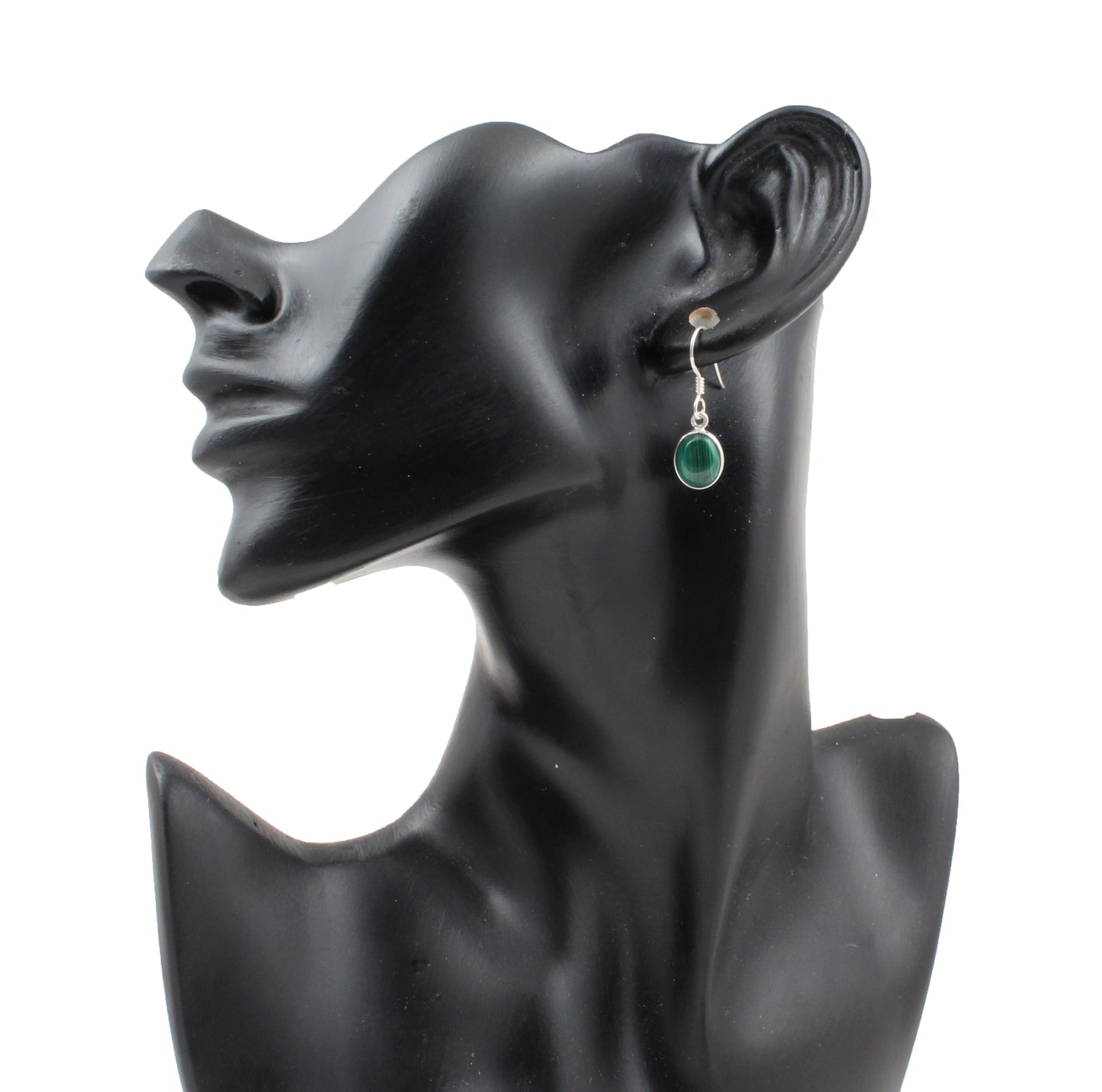 Natural Malachite Earrings Handmade 925 Sterling Silver Jewelry