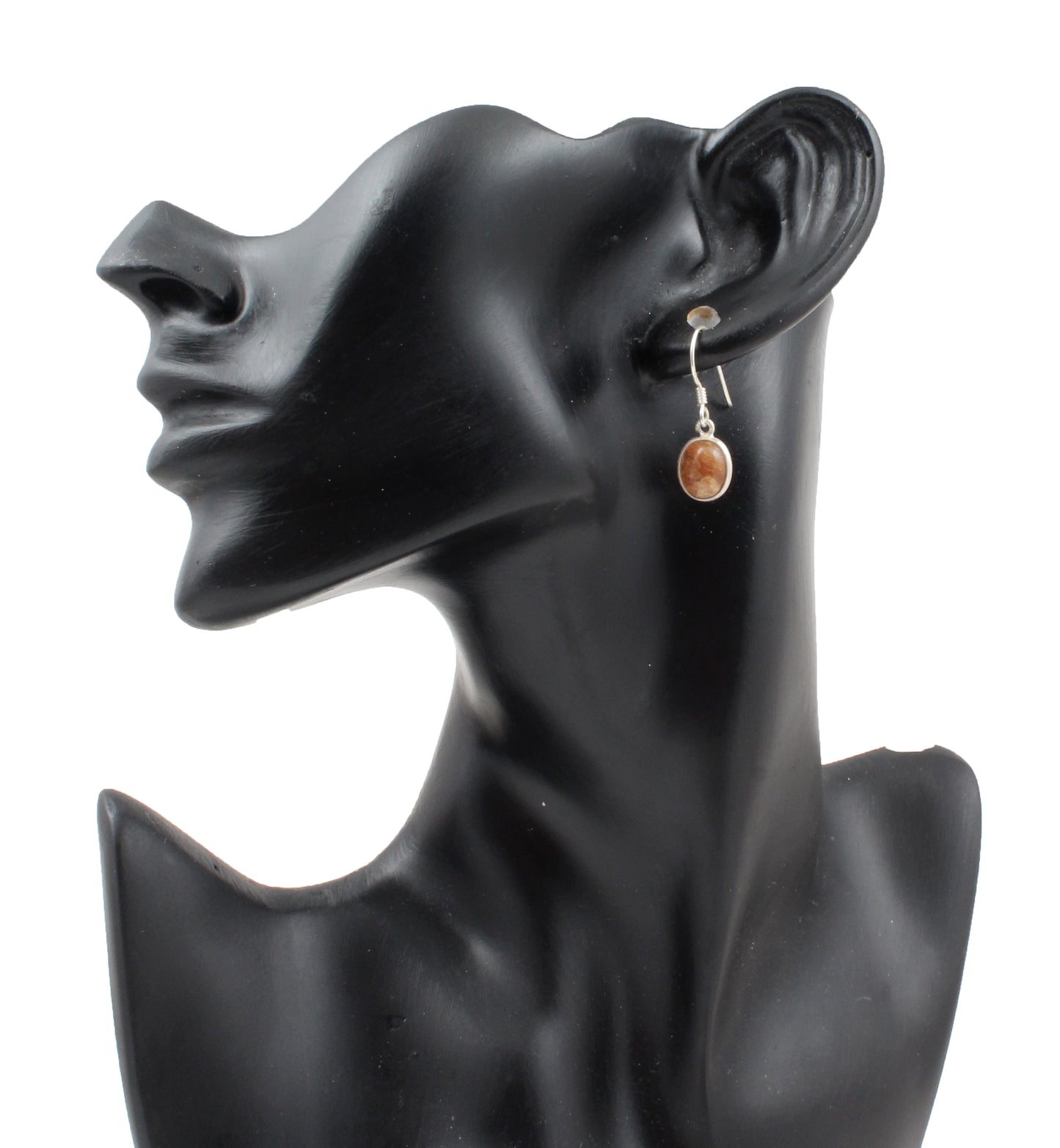 Sunstone Dangle Earrings in 925 Sterling Silver Handmade Lightweight Jewelry