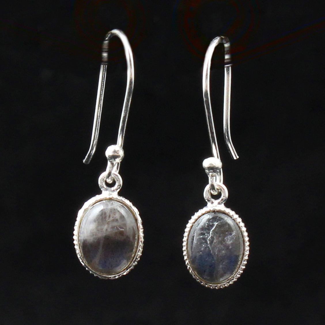Labradorite Earrings Lightweight Designer Bezel 925 Sterling Silver Jewelry