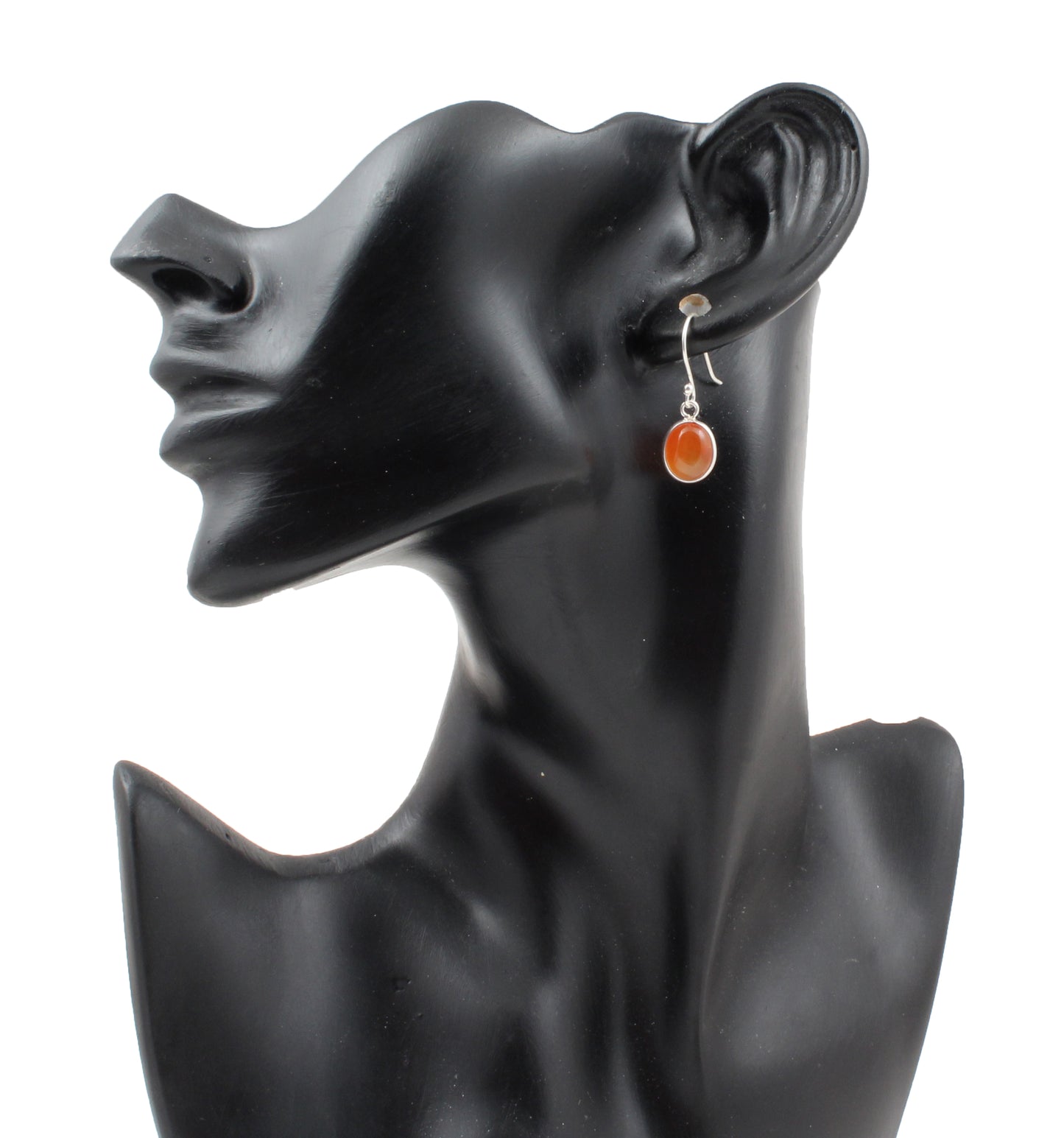 Carnelian Gemstone Earrings 925 Sterling Silver Handmade Jewelry