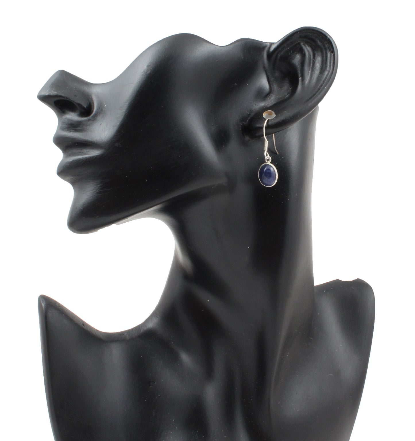Natural Sodalite Earrings Designer Bezel 925 Sterling Silver Jewelry