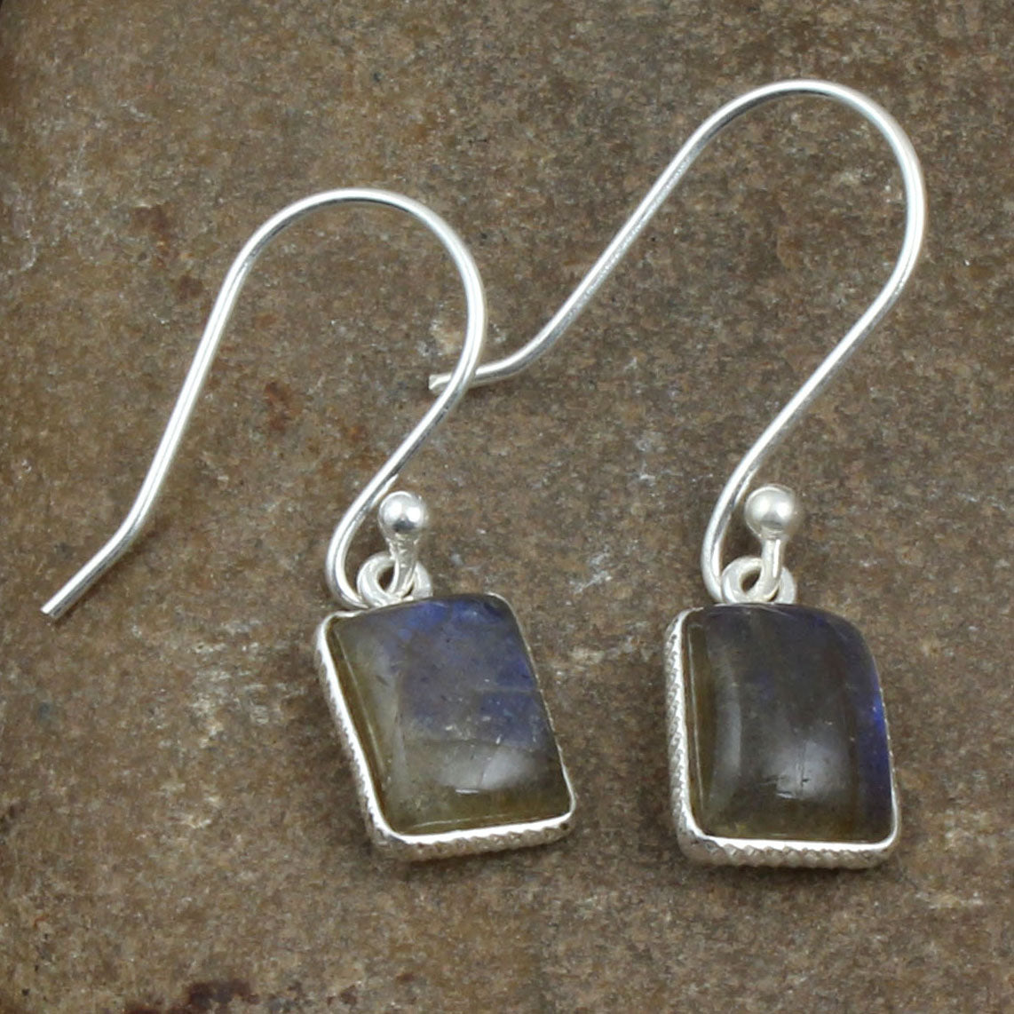 Natural Labradorite Earrings Dangle Gemstone Jewelry Designer Bezel 925 Sterling Silver Earrings