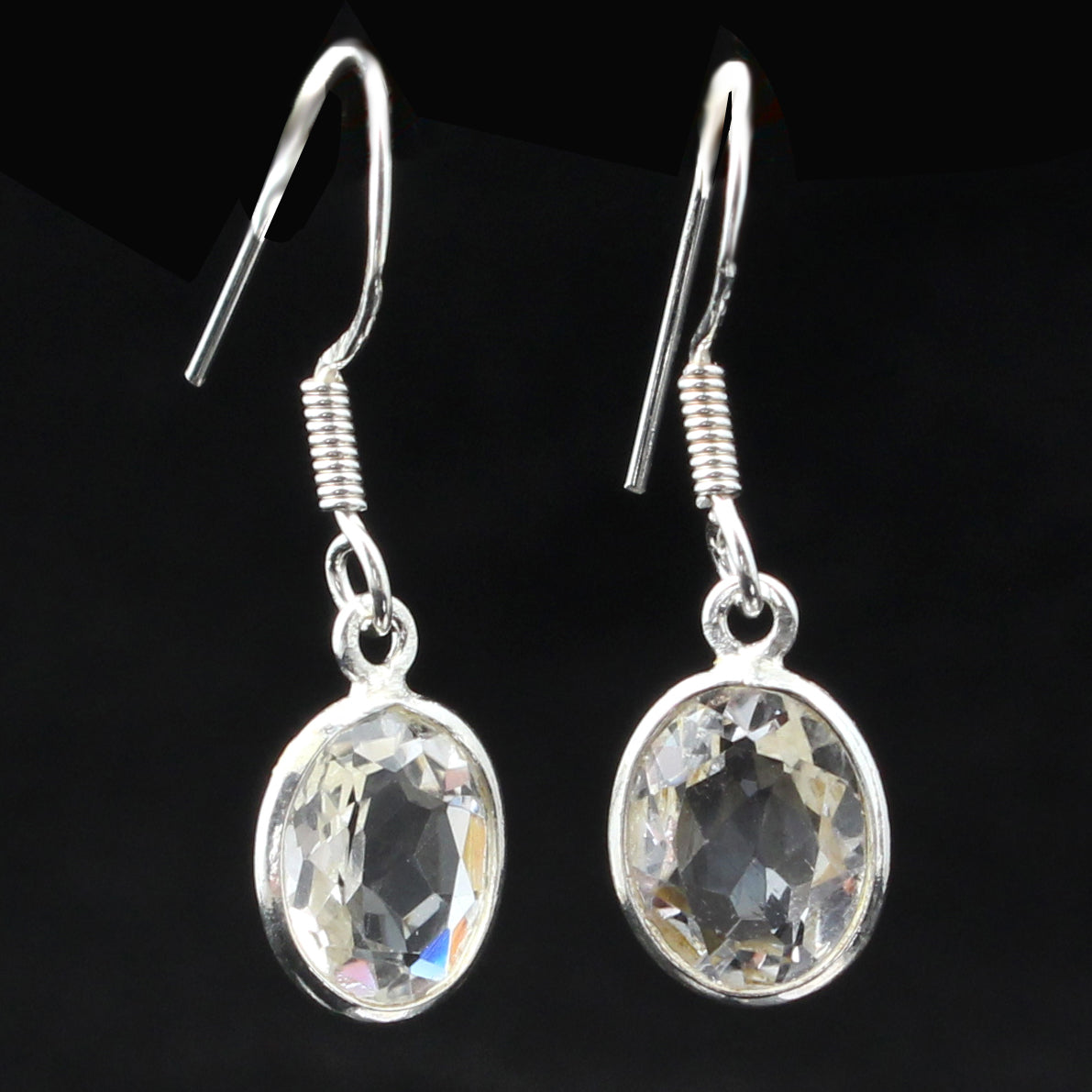 Natural Citrine Earrings Handmade 925 Sterling Silver Dangle Faceted Gemstone Jewelry
