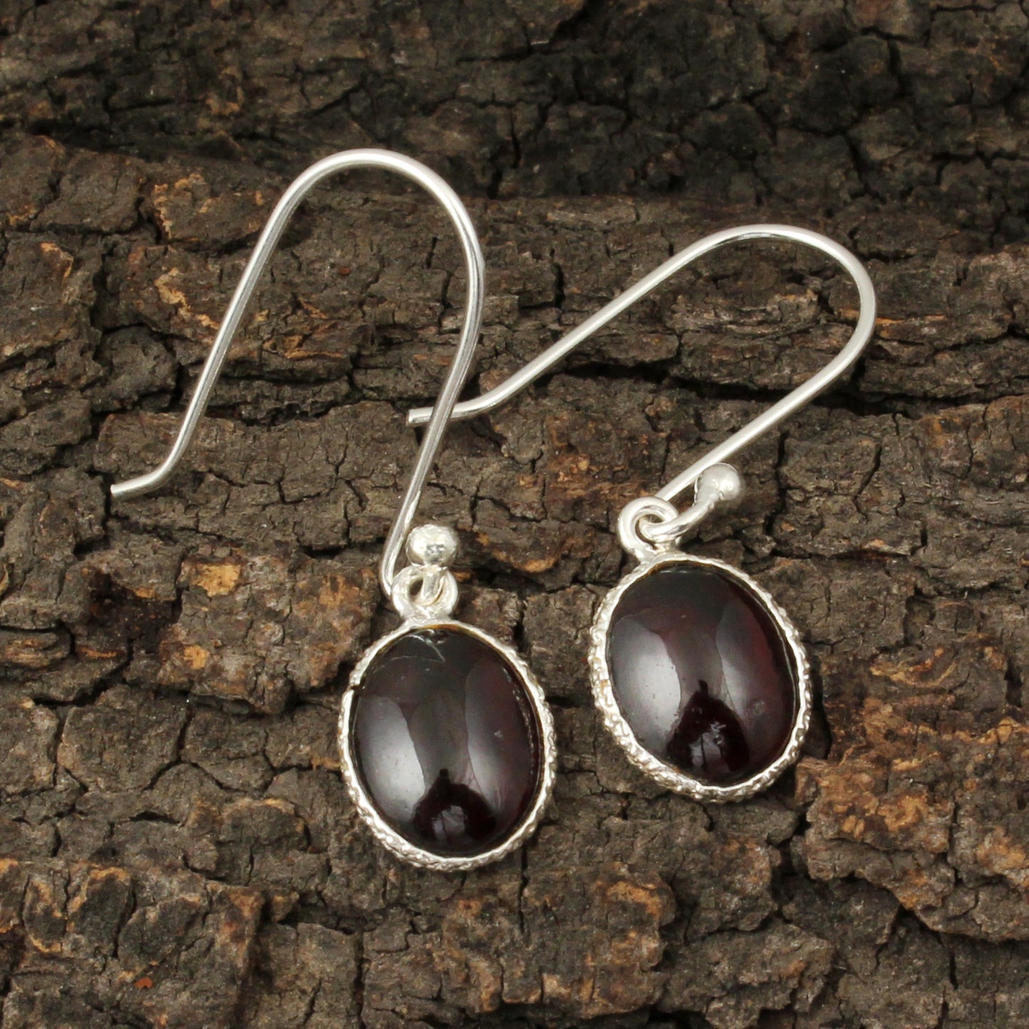 Red Garnet 925 Sterling Silver Earrings