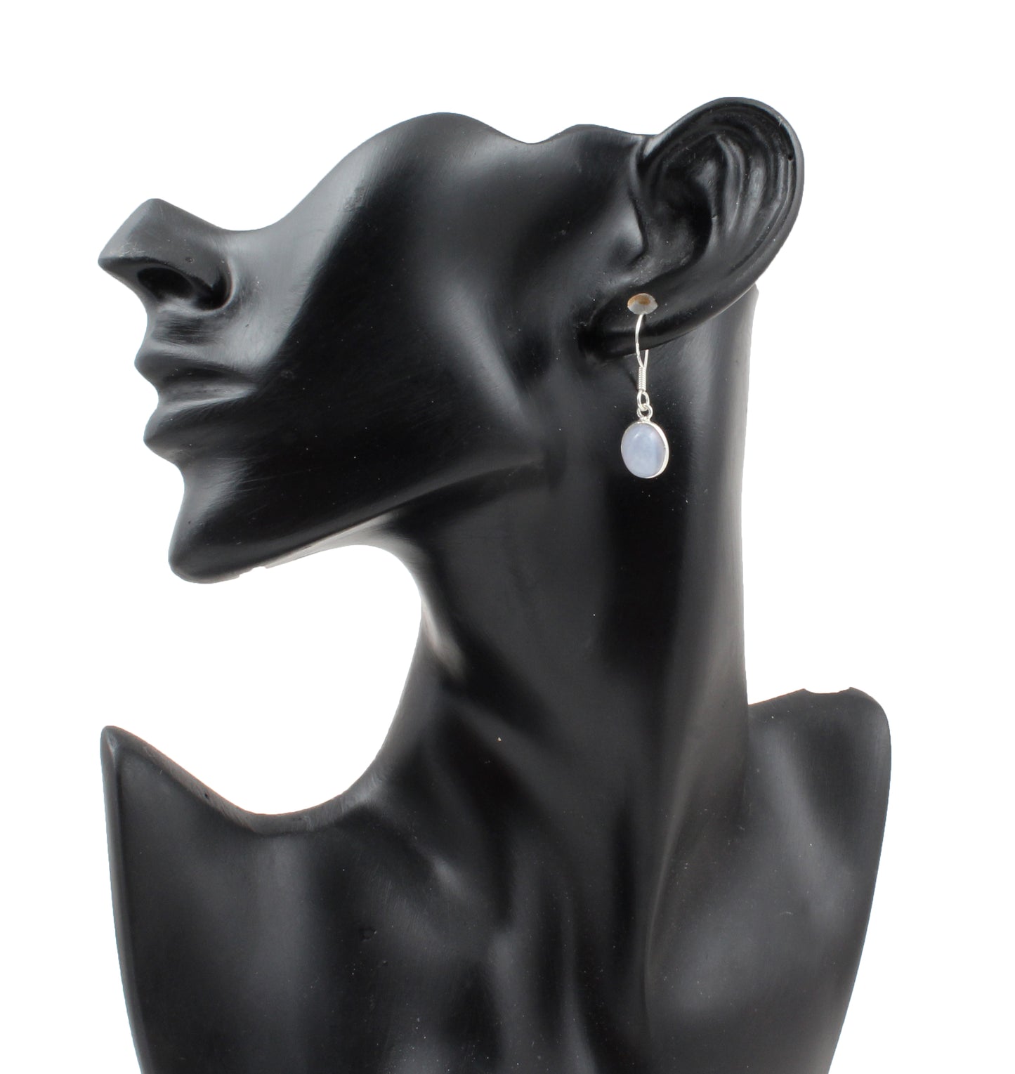 Chalcedony Earrings 925 Sterling Silver Natural Gemstone Lightweight Jewelry