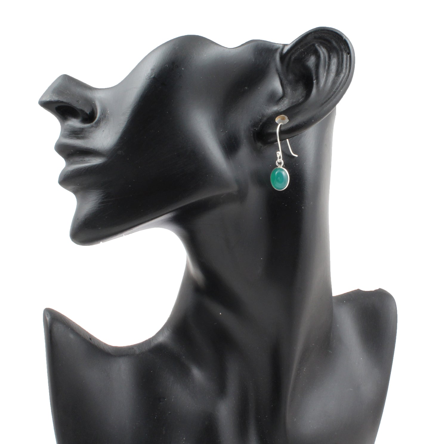 Green Onyx Earrings 925 Sterling Silver Dangle Gemstone Jewelry