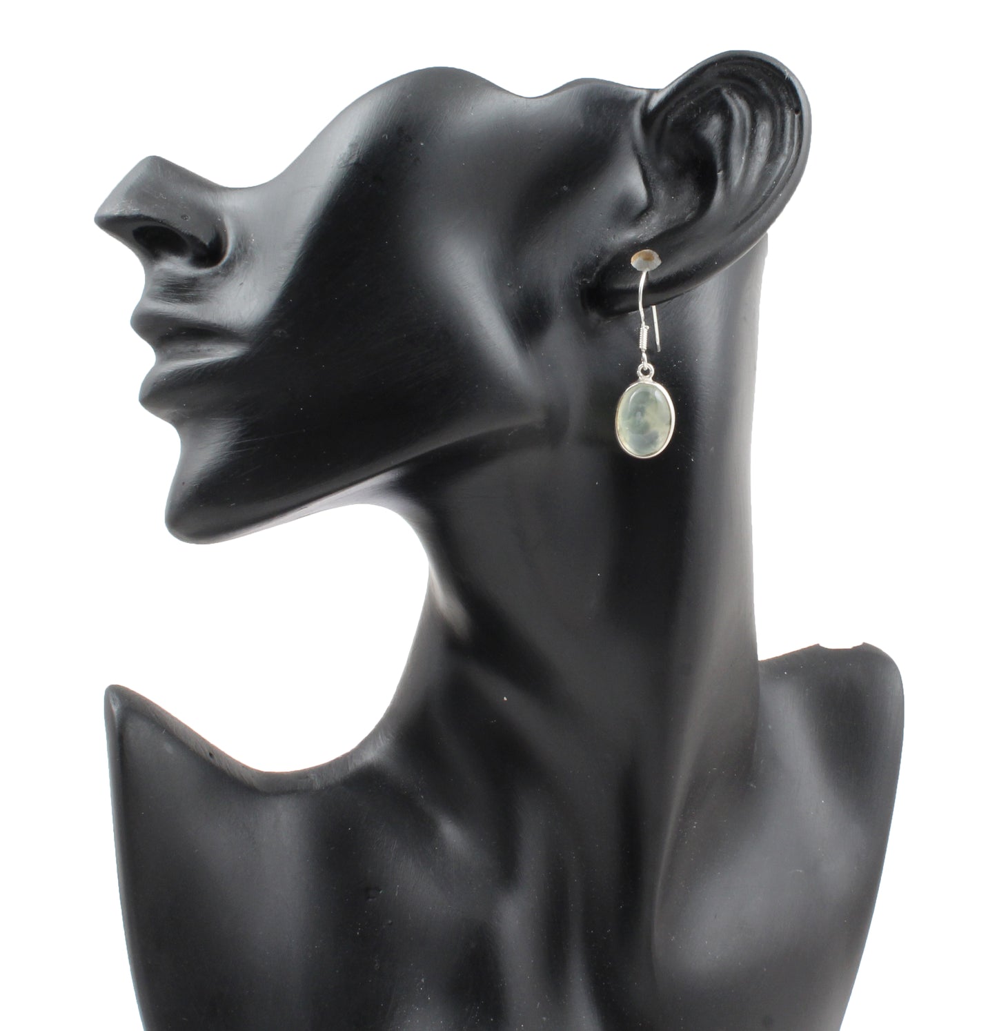 Prehnite Dangle Earrings Handmade 925 Sterling Silver Jewelry