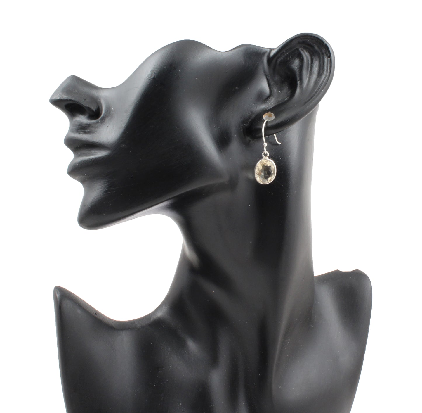 Yellow Citrine Earrings Handmade 925 Sterling Silver Dangle Jewelry