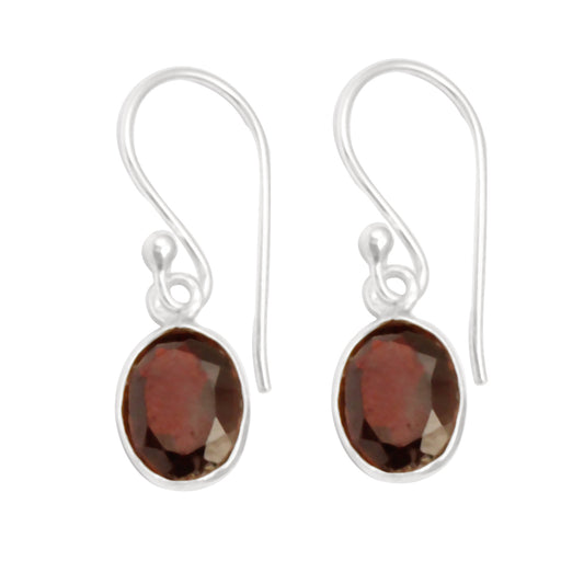 Red Garnet 925 Sterling Silver Earrings Birthstone Dangle Jewelry