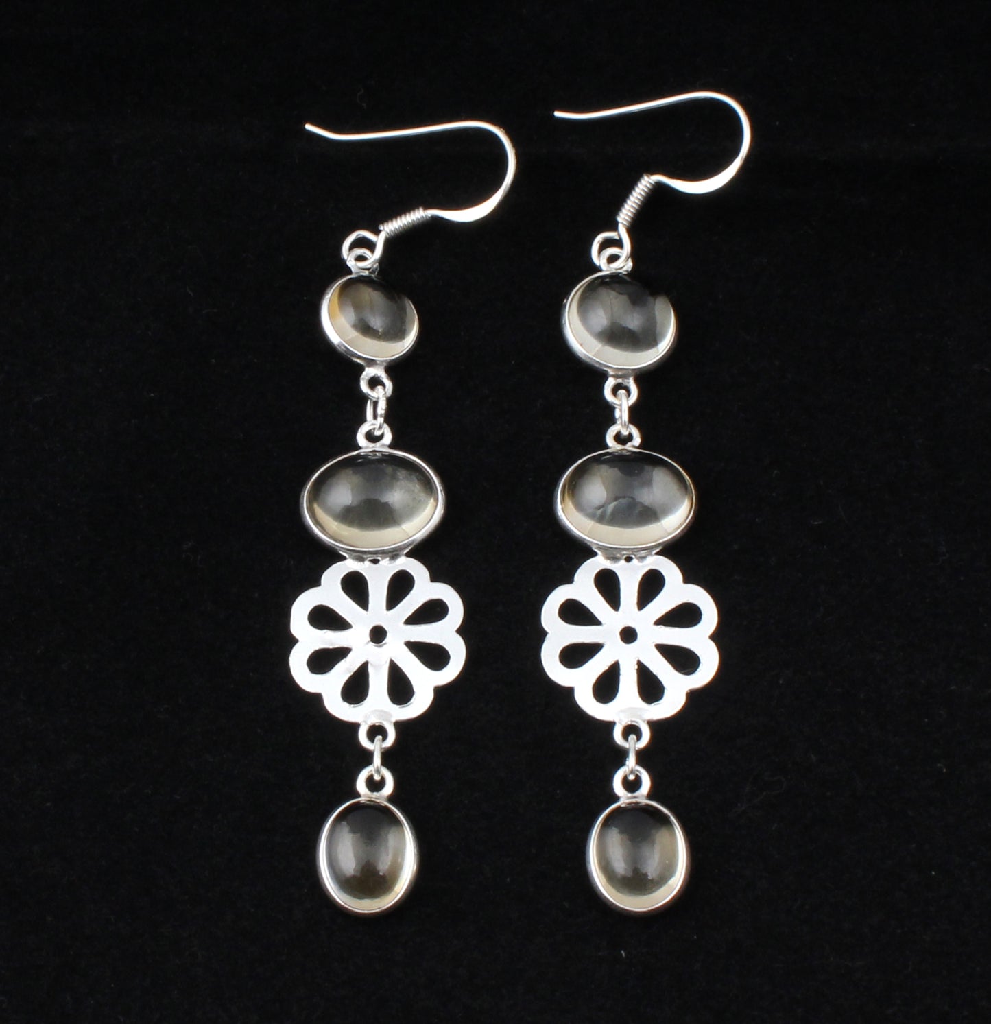 Long Yellow Citrine Earrings Handmade 925 Sterling Silver Dangle Gemstone Jewelry