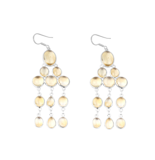Chandelier Natural Citrine 925 Sterling Silver Jewelry