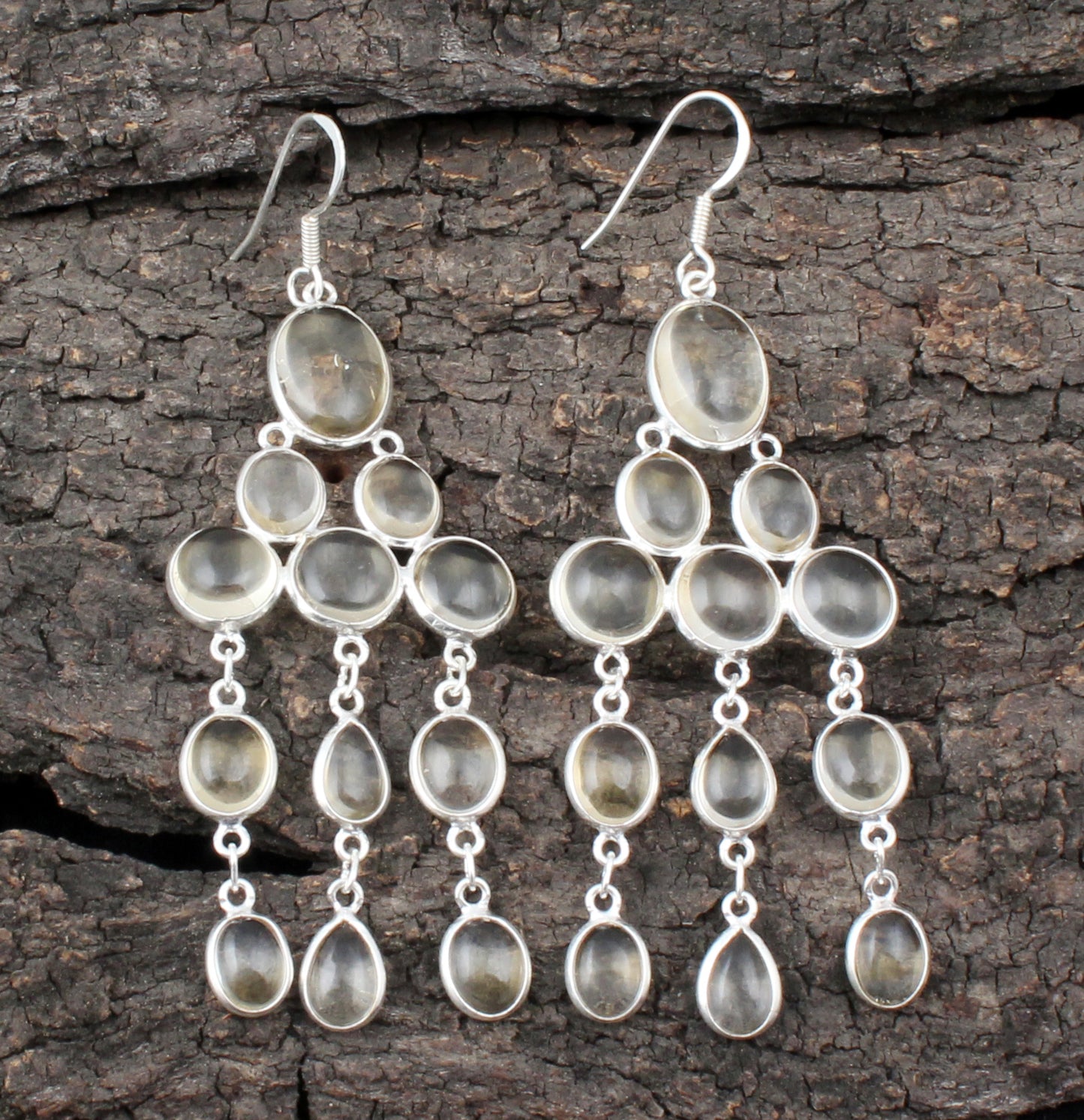 Chandelier Natural Citrine 925 Sterling Silver Jewelry