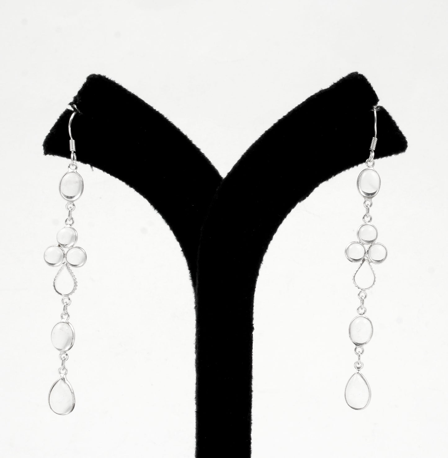 Crystal Quartz Earrings Handmade 925 Sterling Silver Jewelry