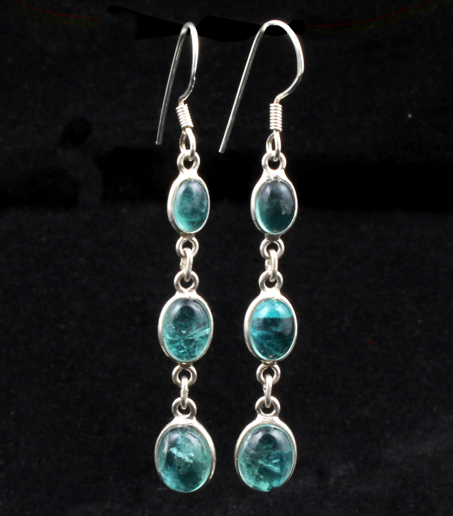 Natural Apatite Earrings 925 Sterling Silver Gemstone Jewelry