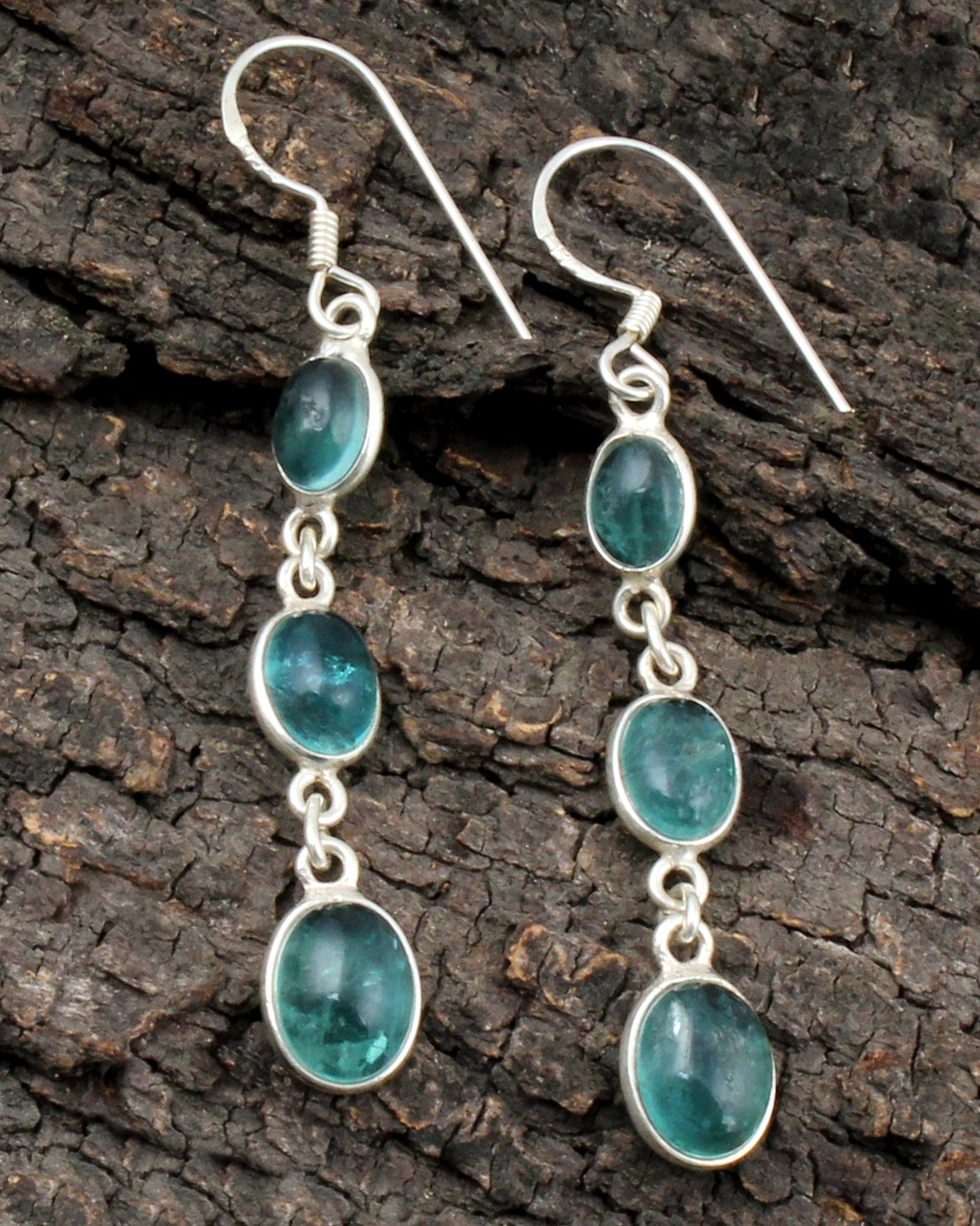 Natural Apatite Earrings 925 Sterling Silver Gemstone Jewelry