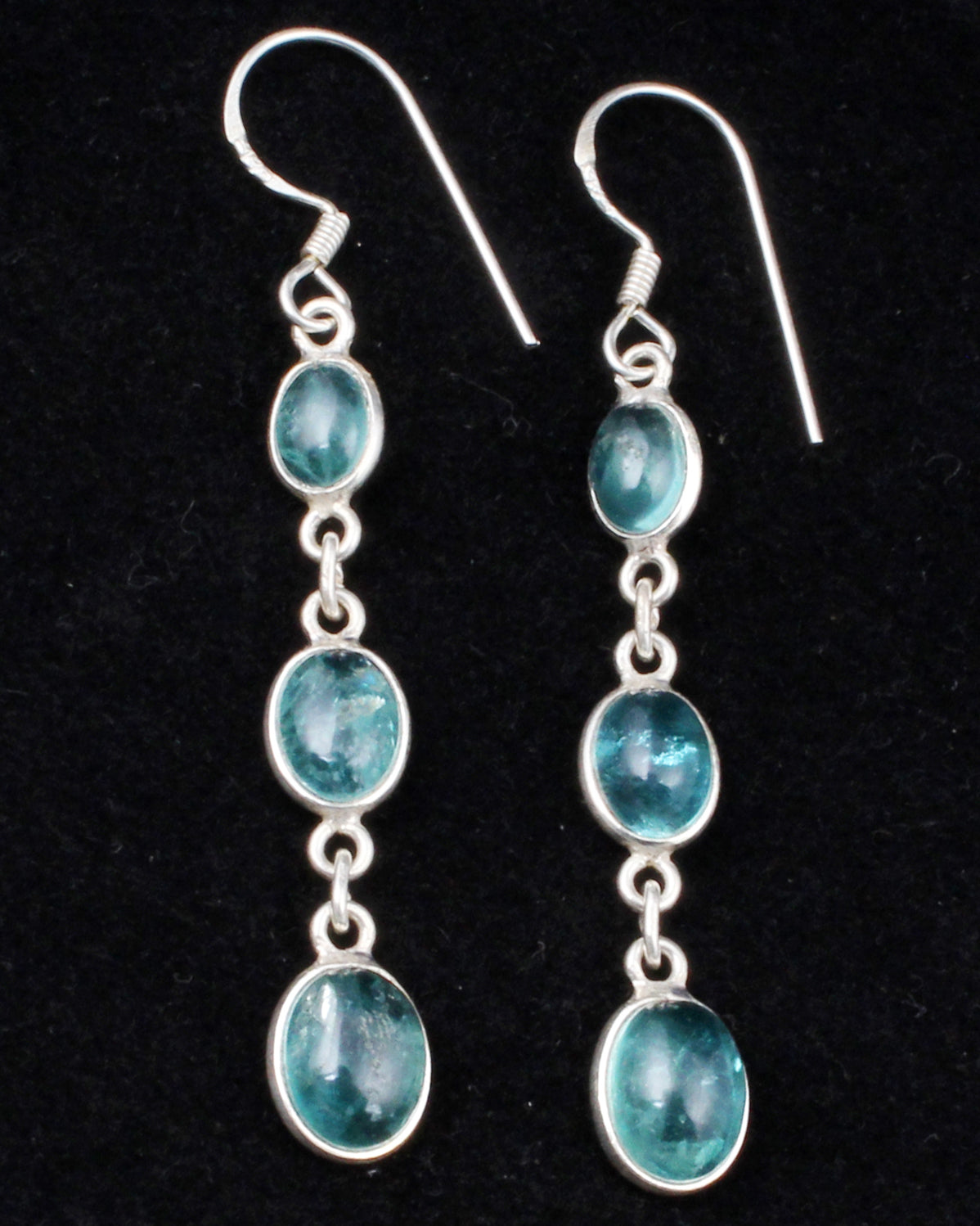 Natural Apatite Earrings 925 Sterling Silver Gemstone Jewelry