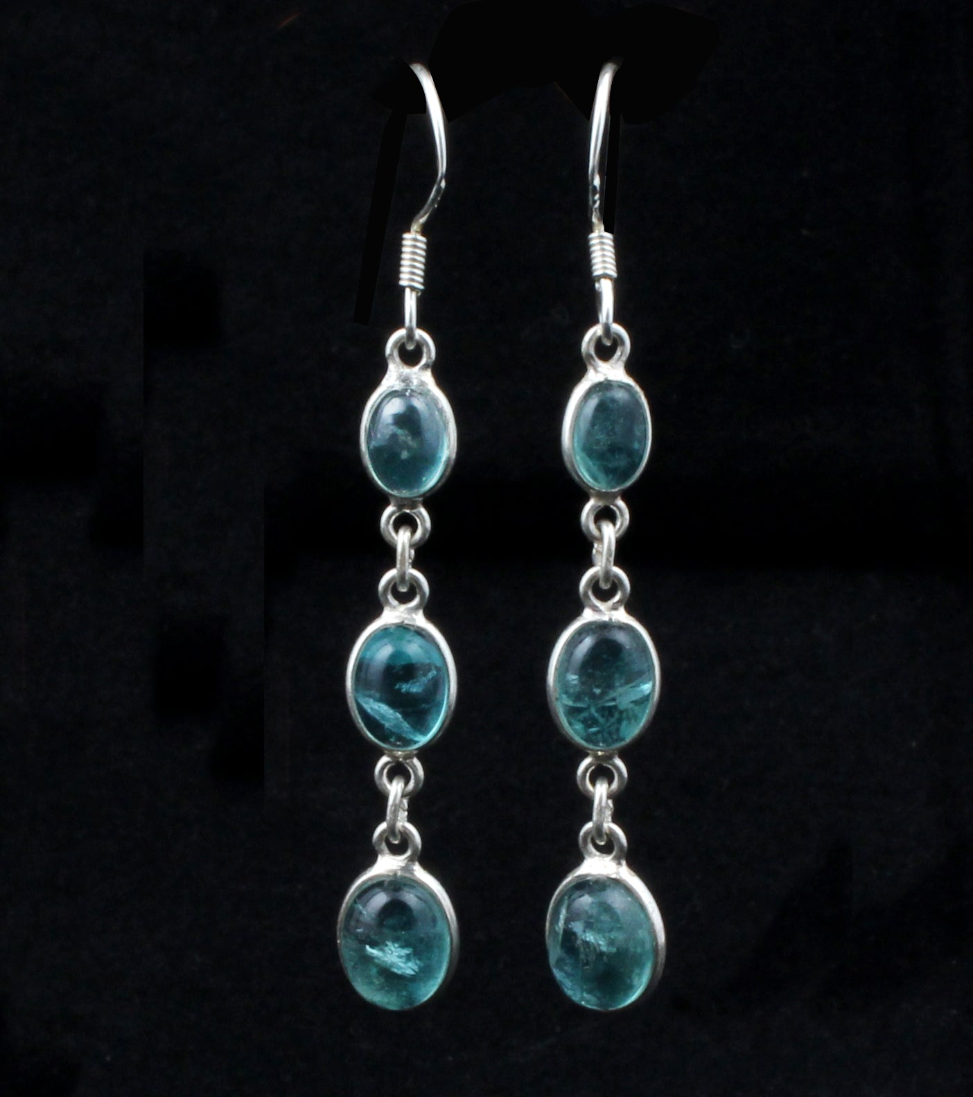 Natural Apatite Earrings 925 Sterling Silver Gemstone Jewelry