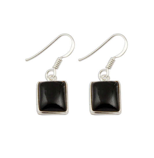 Black Onyx 925 Sterling Silver Earrings Natural Gemstone Dangle Jewelry